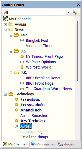 Channel folders